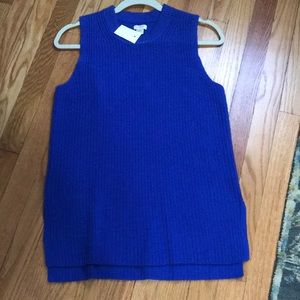 J Crew Royal Blue Sleeveless Sweater